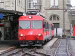 Triebwagen 17 der Appenzeller Bahn vor der Abfahrt nach Appenzell im  Bahnhof von Sankt Gallen. 20.08.06