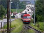 Regio 156 mit ABt 117 an der Spitze fhrt von Altsttten Stadt kommend in Gais ein. (12.06.2008)