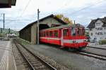 Der BDe Pendel war am Sonntag in einem Schuppen in Appenzell abgestellt. Nur der ABt 146 fand kein Platz mehr darin, 20.10.2013.