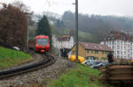 AB: Pendelzug auf dem Zahnradstreckenabschnitt bei St.