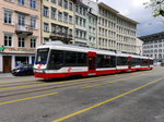 TB / AB - Triebwagen Be 4/8 33 unterwegs in den Strassen von St.Gallen am 15.05.2016