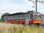 asm - Triebwagen Be 4/4 Verladen auf dem SBB Rollschemmeln 84 85 991 7 001-8 + 84 85 991 7 000-0 im SBB Bahnhofsareal von Langenthal am 11.07.2008