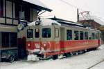 Be 4/4 109 im Bahnhof Tuffelen im Winter  Dez. 1990