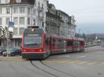 asm Oberaargau - Triebwagen Be 4/8  115 bei der zufahrt in den Bahnhof Solothurn am 25.01.2014