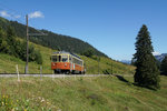 Be 4/4 31 fährt am 14.08.2016 von Grütschalp Richtung Winteregg.