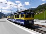 BOB - Triebwagen ABeh 4/4 313 bei der Ankunft in Grindelwald am 18.05.2014