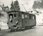 Die alten Lokomotiven der Berner Oberland Bahn - Lok 26: Die Lok in Grindelwald, Anstrich schwarz. Sommer 1963. 