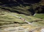 Brienz Rothornbahn pustet sich hoch. Blick vom Rothorn, 20. Sept. 2007 (Sylvia)