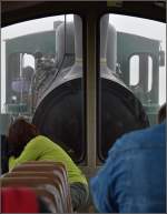 Fahrt durchs Nebelmeer. Irgendwo auf der Strecke der Brienz-Rothorn-Bahn im September 2012.