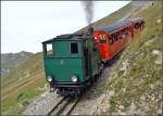 <U>Bahnbildergipfeltreffen in Brienz.</U>  

Hier wird mit Kohle geheizt. Nr. 6 auf den letzten Metern zum Gipfel. September 2013. 