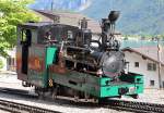 Mein 700. Bild - BRB-Foto ein Muss! Kohlenbefeuerte Lok H 2/3 Nr. 2 im Bahnhof Brienz. Aufnahme während Heizerkurs vom 28. Mai 2011, 15:47