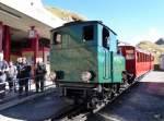 BRB - Dampfzug auf dem Bergbahnhof des Brienzer Rothorn am 21.09.2015