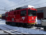 CJ - Gem 2/2 522 unterwegs im Bahnhof von Saignelégier am 20.01.2021