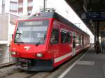 Quer durch die Schweiz 2008 - In La Chaux-de-Fonds angekommen, macht sich ABe 2/6 633 der Vereinigten Jurabahnen bereit fr die Rckfahrt nach Saignelegier. Wir fahren weiter nach Le Locle und Les Brenets- La Chaux-de-Fonds, 04.05.2008 