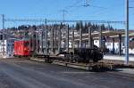 CJ-Güterverkehr: Im neu gestalteten Bahnhof Le Noirmont der von Tramelan aus gesteuert wird, werden die Güterwagen auf dem Gleis 5 abgestellt.