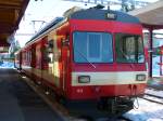 Triebwagen BDe 4/4 612 mit Steuerwagen ABt 713 im Bahnhof von Saignelegier am 02.02.2007