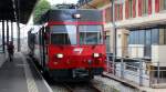 Chemin de fer du Jura (CJ) Be 4/4 616 La Chaux-de-Fonds am 9. Juli 2015.