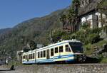 Centovallibahn (FART).
ABe 4/6 53 unterwegs nach Locarno bei Tegna am 10. Oktober 2021.
Foto: Walter Ruetsch