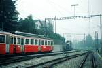 Forchbahn Zürich - Esslingen__Vor dem Depot auf der Forch. BDe 4/4 Nr.13 mit Bw.__15-09-1974  