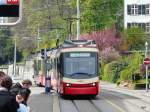 FB - Triebwagen Be 4/4 71 und Be 4/6 unterwegs in der Stadt Zrich am 22.04.2010