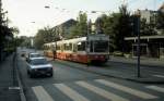 Zürich Forchbahn Tw 21 Forchstrasse / Burgwies im Juli 1983.