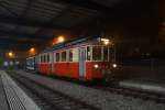 BDe 4/4 10 und C 11 stehen am 13.12.2013 abfahrtsbereit im Bahnhof Esslingen.