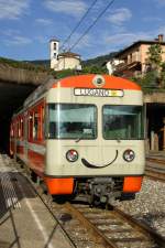 Be41225 FLP am 4.08.2014 in Ponte Tresa.
Fährt alle 15 min die Strecke 12,2 KM nach Lugano.