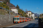 Ein Be 4/12 der FLP erreicht am 24. Januar 2017 Ponte Tresa.