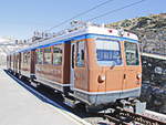 Gornergrat Bahn 3042 in der Station Gornergrat am 27. Juni 2018.