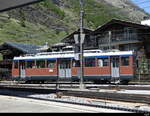 GGB - Triebwagen Beh 3042 abgestellt im Bhf dem GGB in Zermatt am 26.05.20323
