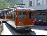 GGB - Gütertriebwagen Dhe 2/4  3015 im GGB Bhf. Zermatt am 26.05.2023