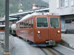 Triebwagen Bhe 4/4 3062 beim rangieren im GGB Bahnhof Zermatt.23.09.09