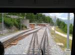 Einfahrt in den Bahnhof Riffelalp auf 2211 m.ü.M.