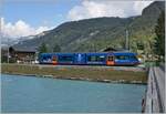 Der ehemalige CEV MVR Be 2/6 7004  Montreux  zeigt sich bei der MIB als Be 2/6 13 und wirbt für die Grimselwelt. Der Zug ist auf der Fahrt nach Innertkirchen und konnte beim Halt  Aareschlucht West  fotografiert werden. 

22. September 2020 