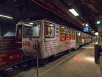 Jungfraubahn Bhe 4/8 212 nach Kleine Scheidegg in der Station Jungfraujoch, 14.09.2020.