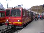 BDhe 4/8 213 der Jungfraubahn im Bahnhof Kleine Scheidegg.