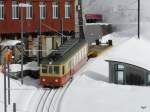 JB - Dienstzug mit dem BDeh 2/4  203 auf der Kleinen Scheidegg am 25.02.2011