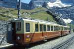 JB - Regionalzug 546a von Jungfraujoch nach Kleine Scheidegg am 03.08.1994 in Eigerglescher mit Triebwagen BDhe 4/4 206 - Bt 30 - Hinweis: gescanntes Dia  