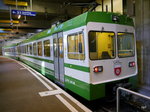 LEB - Triebwagen Be 4/8  35 in dem Endbahnhof in Lausanne am 10.05.2016