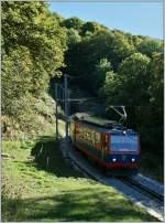 Der Monte Generoso Zug 12 auf der Fahrt hinab ins Tal bei Bellavista.