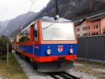 MG - Triebwagen Beh 4/8 13 abgestellt unter Strom in Capolago am 27.02.2015