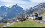 GoldenPass Panoramic D 3118 mit GDe 4/4 6002  Isabelle von Siebenthal  am 25.