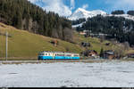 MOB ABDe 8/8 4002  Vaud  am 8. Januar 2018 als Regio Lenk - Zweisimmen zwischen Matten und St. Stephan.