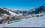 MOB ABDe 8/8 4001 am 4. März 2018 als Regio Zweisimmen - Rougemont.