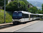 MOB / Goldenpass - Ge 4/4 8001 mit Panoramic Express bei der einfahrt in Chernex unterwegs nach Montreux am 14.07.2018