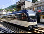 MOB / Goldenpass - Triebwagen Be 4/4 9204 abgestellt in Montreux am 14.07.2018