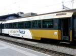 MOB / GOLDEN PASS - Salon Personenwagen 2 Kl. Bs 222 im Bahnhof von Montreux am 05.04.2008