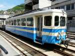 MOB / Goldenpass - Triebwagen Be 4/4 1001 abgestellt in Montreux am 11.05.2012 ..