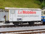 Goldenpass MOB - Güterwagen Gk 514 abgestellt im Bahnhof Gstaad am 27.07.2014