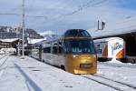 MOB: GOLDENPASS PANORAMIC am 2. Januar 2015 in Zweisimmen zur Abfahrt nach Montreux bereit.
Foto: Walter Ruetsch